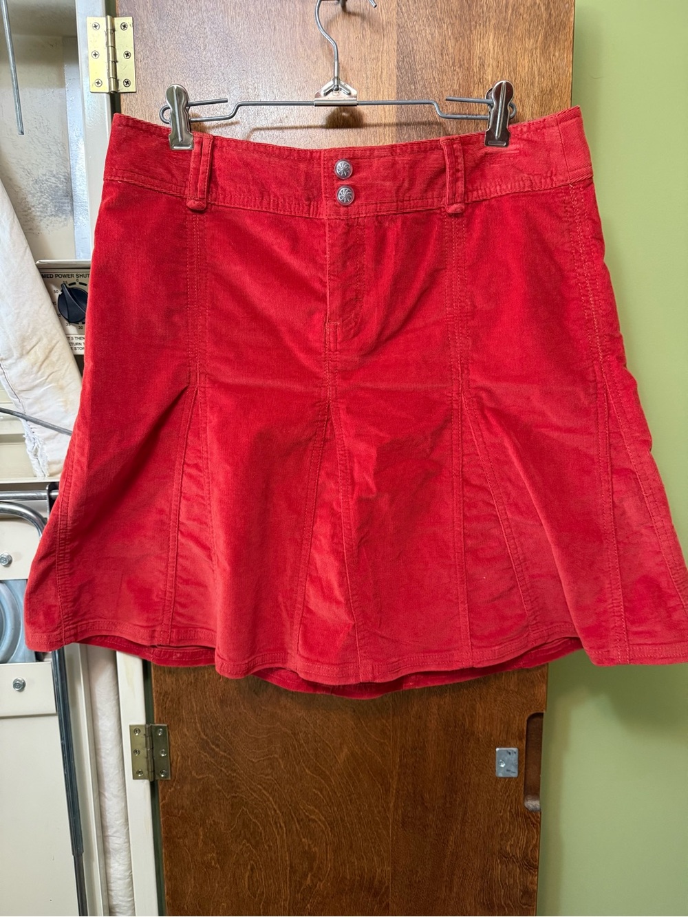 ATHLETA Women's orange Corduroy A-Line Skirt